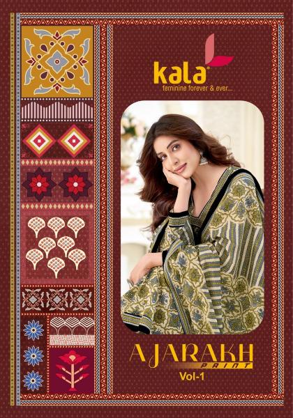 Kala ajrakh vol 1 ethnic dress material wholesale